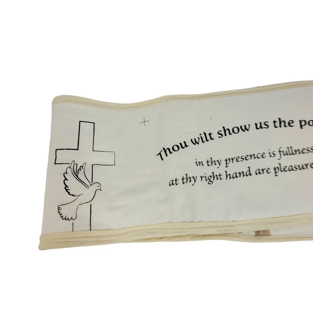 Religious Bible Verse Double Oven Mitt Cream Black Scripture Quotes Long Glove